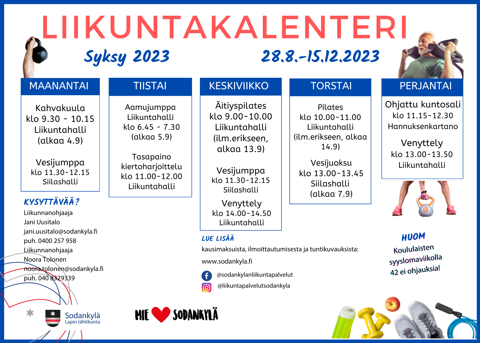 Liikuntakalenteri syksy 2023