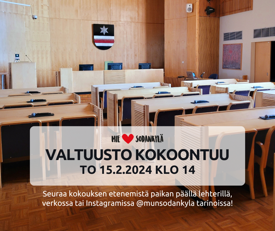 Valtuusto kokoontuu 15.2.2024