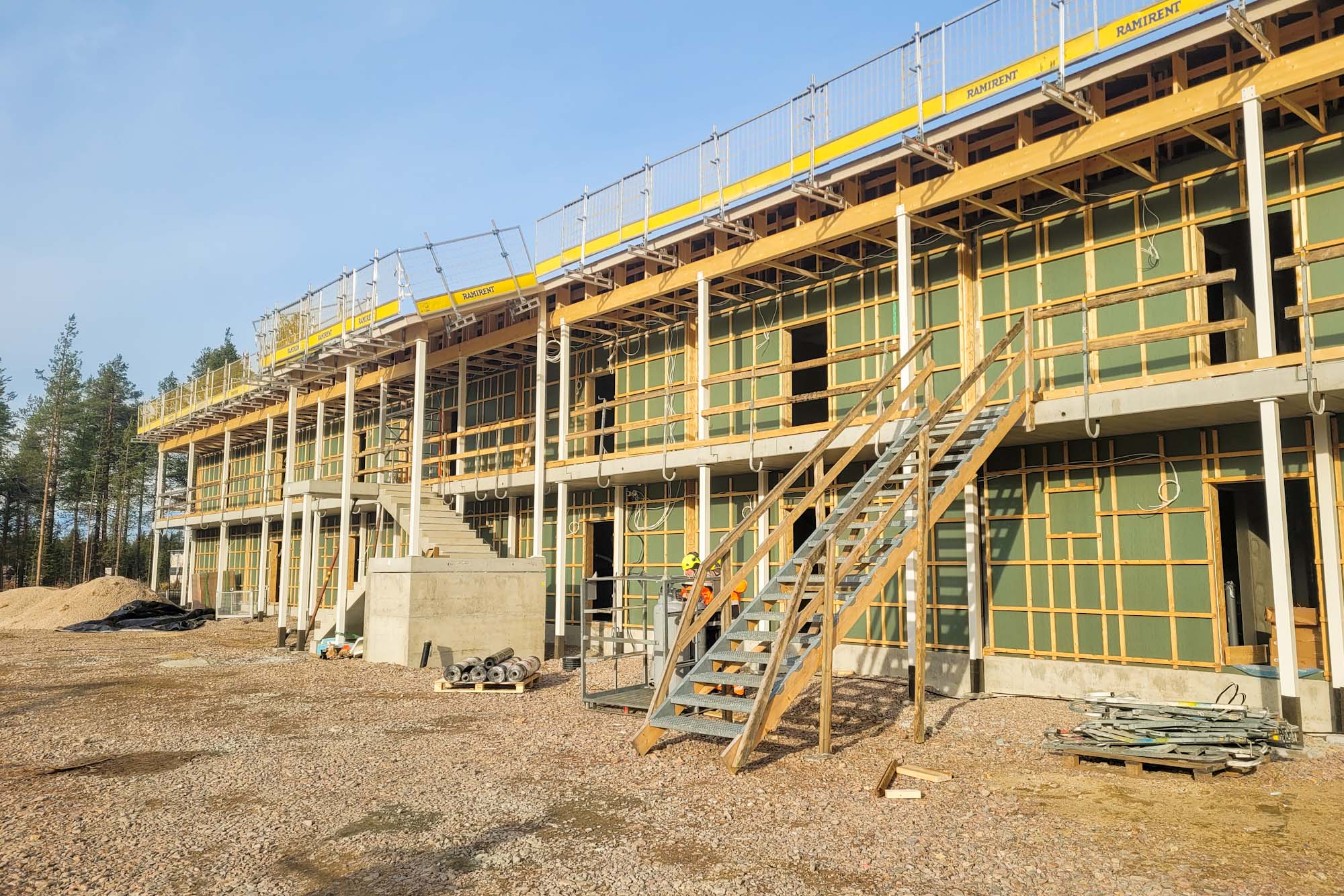 Käpyriihen luhtitalot, Metsävainio, rakennustyömaa 9.10.2024